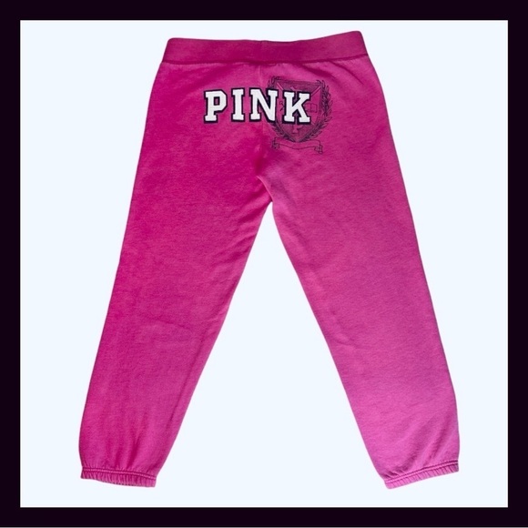 Vintage PINK Cropped Sweatpants - Picture 2 of 6